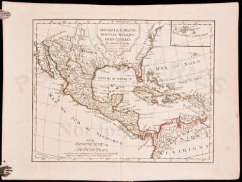 Nouvelle Espagne, Nouveau Mexique, Isles Antilles. Par Robert de Vaugondy Corriges par le Cen. Lamarche... l'An 3