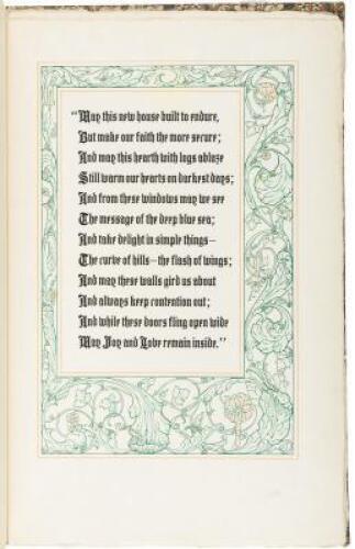 Poem printed for Estelle Doheny by John Henry Nash, along with a printer's proof, both signed, in special folder with the Doheny bookplate