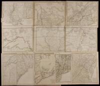 Eleven maps of portions of North America by the SDUK