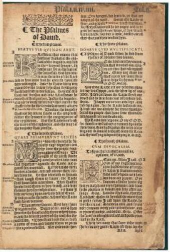 The Psalmes of Dauid - from the Great Bible of 1566