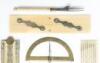 Set of elegant antique brass drafting instruments - 6