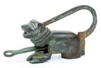 Iranian Bronze Lock in image of a lion