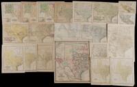 Twenty-two maps of Texas from the 19th century, a few duplicates