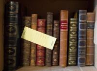 Box of 19th c. Leather Books