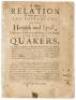 A short relation of some part of the sad sufferings and cruel havock and spoil, inflicted on the persons and estates of the people of God, in scorn called Quakers:
for meeting together to worship God in spirit and truth since the late act against convent
