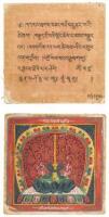 Two 17th century Tibetan Buddhist prayer cards made of silk