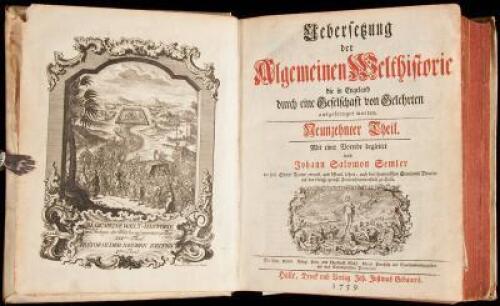 Uebersetzung der Algemeinen Welthistorie die in Engeland durch eine Geselschaft von Gelehrten ausgefertigt worden. Neunzehnter Theil [Zwanzigster Theil]