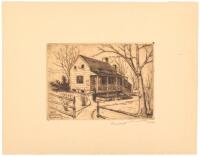 Poe Cottage, Fordham - original etching