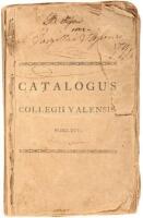 Catalogus Senatus Academici...Quique Aliquouis Gradu Exornati Fuerunt in Collegio Yalensii - 1796, 1808 and 1820 editions