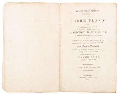 Disputatio Medica Inauguralis, de Febre Flava