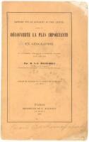 Rapport sur le concours au prix annuel pour la d&eacute;couverte la plus importante en g&eacute;ographie, lu &agrave; l'assembl&eacute;e g&eacute;n&eacute;rale de la Soci&eacute;t&eacute; de g&eacute;ographie le 25 Avril 1874 (wrapper title)