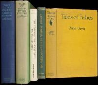Five volumes of Zane Grey fishing titles