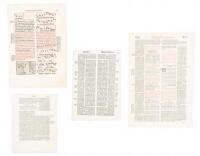 Seven original printed leaves from Italy