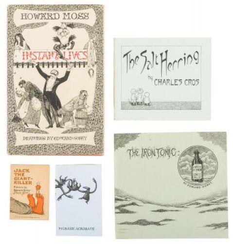 Seven books by, or with illustrations by, Edward Gorey, all signed by him