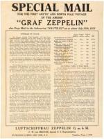 Special Mail for the First Arctic and North Pole Voyage of the Airship "Graf Zeppelin" also Drop Mail to the Submarine "Nautilus" on or about July 15th, 1931