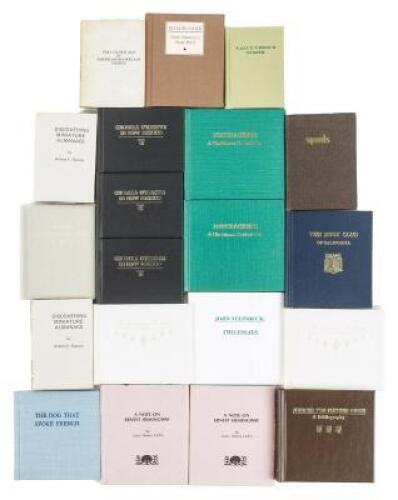 Twenty-one volumes from the Opuscula Press, many of a bibliophilic theme