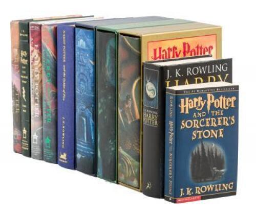Ten Harry Potter Novels - First American Editions, Deluxe Editions, etc.