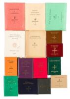 Fifteen miniature books from the Junipero Serra Press