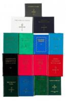 Eighteen miniature books from the Junipero Serra Press