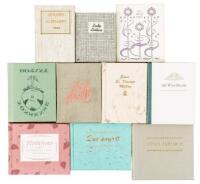 Ten miniature books from the Rebecca Press