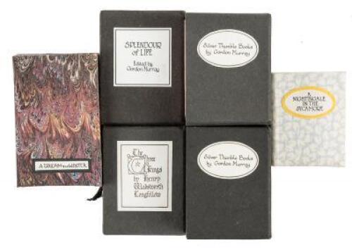 Six miniature books from the Silver Thimble Press