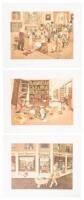 The Bookish Pigs - set of six color prints