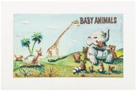 Preliminary watercolor painting for the cover of "Baby Farm Animals"