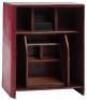 Multi-compartment leather bookcase for miniatures