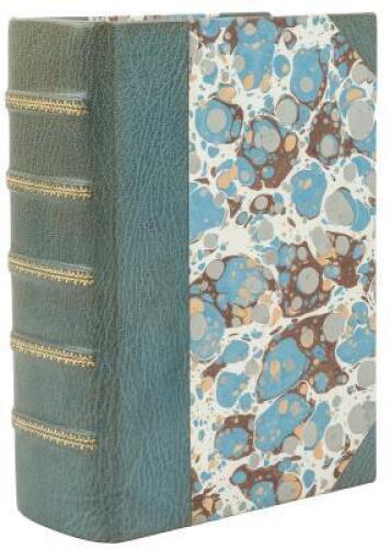Book-shape box concealing a three shelf case for miniatures