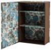 Book-shape box concealing a three shelf case for miniatures - 2