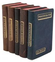 Five volumes of Italian Legal Codes, in miniature
