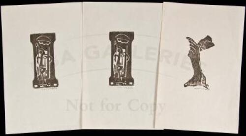 Three signed prints by Max Weber