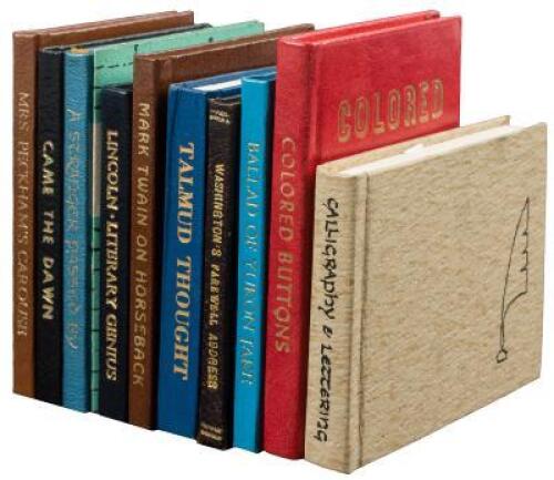 Twenty-two miniature books from The Press of Ward Schori