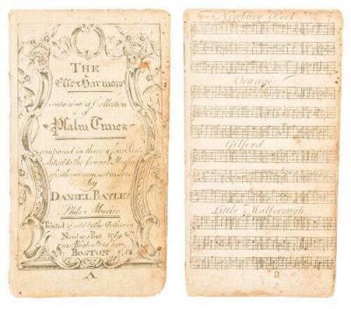 The Essex Harmony: Containing a collection of Psalm tunes, composed in three & four parts suited to the several measures of either version set in score