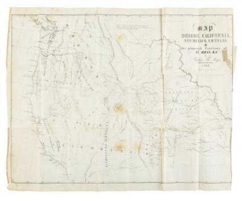 Map of Oregon, California, New Mexico, N.W. Texas & the Proposed Territory of Ne-Bras-Ka...