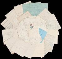 Archive of approximately 60 autograph letters, notes and postcards from Joan London to her father Jack London