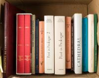Box of books by Monsignor Francis J. Weber, with a few others on the California Missions