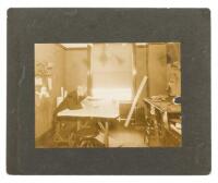 "Horace Gates at desk in City Hall, S.F." - pencil caption on verso