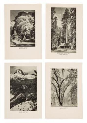 Four Ahwahnee Hotel, Yosemite National Park, menus with front cover Ansel Adams photographs