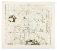 Septemtrionaliora Americae a Groenlandia, per Freta Davidis et Hudson, ad Terram Novam (title also in Dutch)