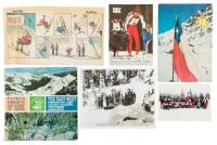 Two boxes of skiing and mountaineering ephemera