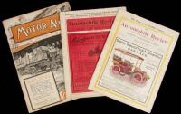 Three early automobile-themed magazines