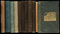 Eleven issues of the Boston Almanac, 1838-1867