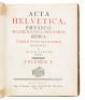 Acta Helvetica, Physico, Mathematico, Anatomico, Botanico, Medica. Volumes 1-5 - 2