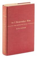 As I Remember Him: The Biography of R. S. - with signed handwritten letter