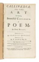 Callipaedia: or, the Art of Getting Beautiful Children. A Poem, In Four Books...Made English By N. Rowe