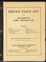Service Parts List for Seagrave Fire Apparatus