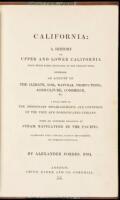 California: A History of Upper and Lower California from their First Discovery to the Present Time, Comprising an Account of the Climate, Soil, Natural Productions, Agriculture, Commerce, &c...