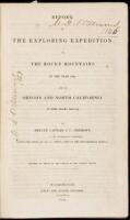 Report of the Exploring Expedition to the Rocky Mountains in the Year 1842, and to Oregon and North California in the Years 1843-'44