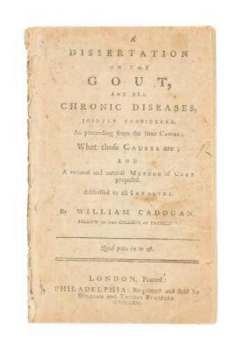 A Dissertation on the gout, and all chronic diseases, jointly considered, as proceeding from the same causes; what those causes are; and a rational and natural method of cure proposed. Addressed to all invalids